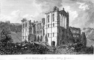 Rievaulx Abbey, Yorkshire, 1821 by John Chessell Buckler